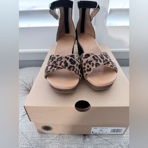 UGG Women's Eugenia and Leopard Wedge Sandals